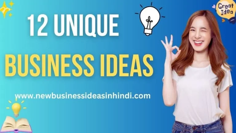 12 यूनिक बिजनेस आइडियाज इन हिंदी (12 Unique Business Ideas In Hindi)