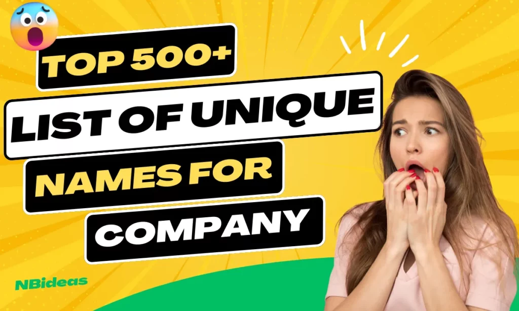 500+ List Of Unique Names For Company "न्यू कम्पनी नाम लिस्ट"